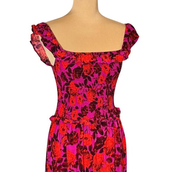 Anthropologie Abel the Label PurpleReign Tiered Maxi Dress Sz.XS Purple Floral - Picture 3 of 15